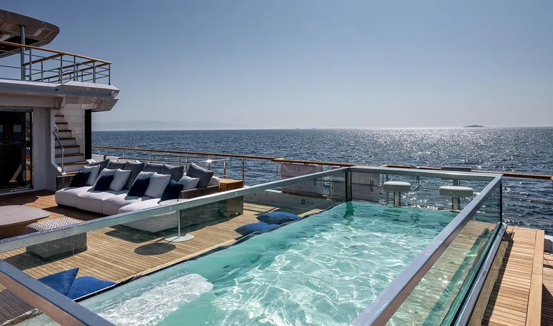 Numarine 40mxp Yacht Photos Pics Luxurious 2026 Numarine 40MXP yacht deck with pool and ocean view.