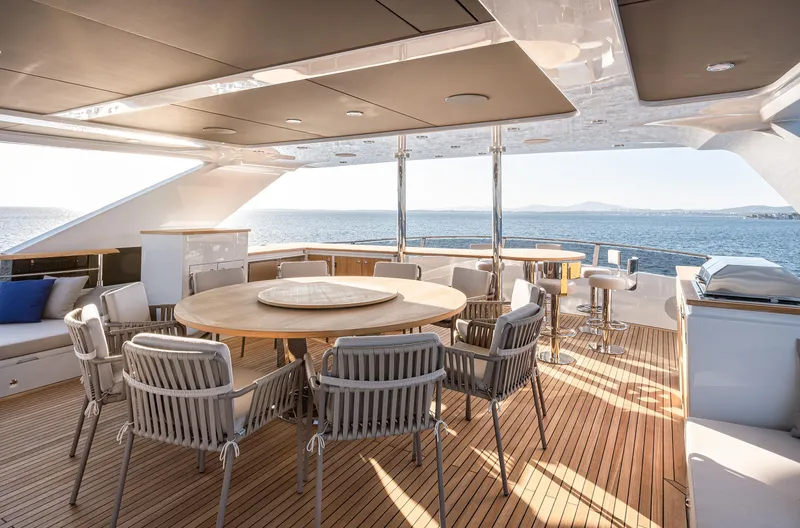 Numarine 40mxp Yacht Photos Pics Luxurious 2026 Numarine 40MXP yacht deck with elegant seating and ocean view.