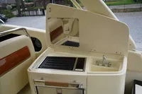 2024 Chris-Craft Launch 35GT boat interior with grill and sink setup.