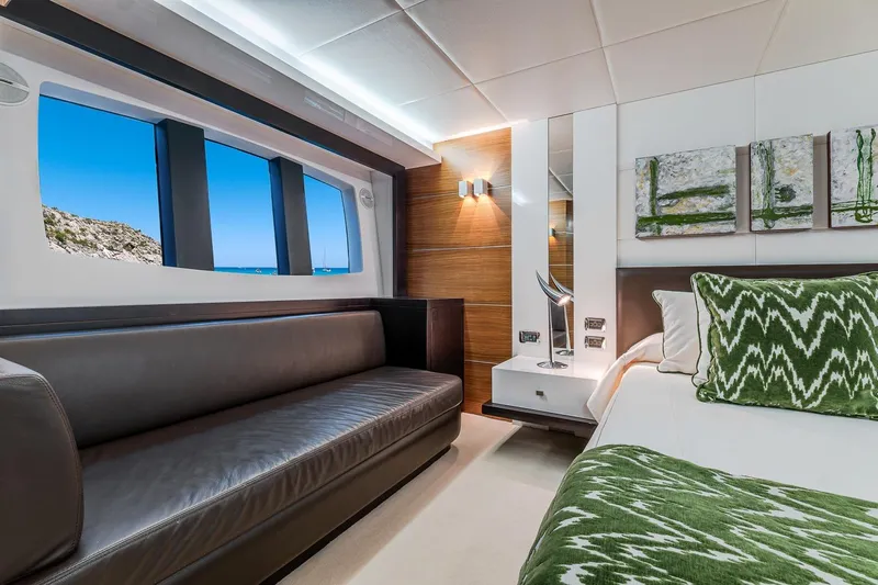  Yacht Photos Pics Luxurious interior of 2008 Astondoa 76 GLX yacht with elegant decor and sea view.