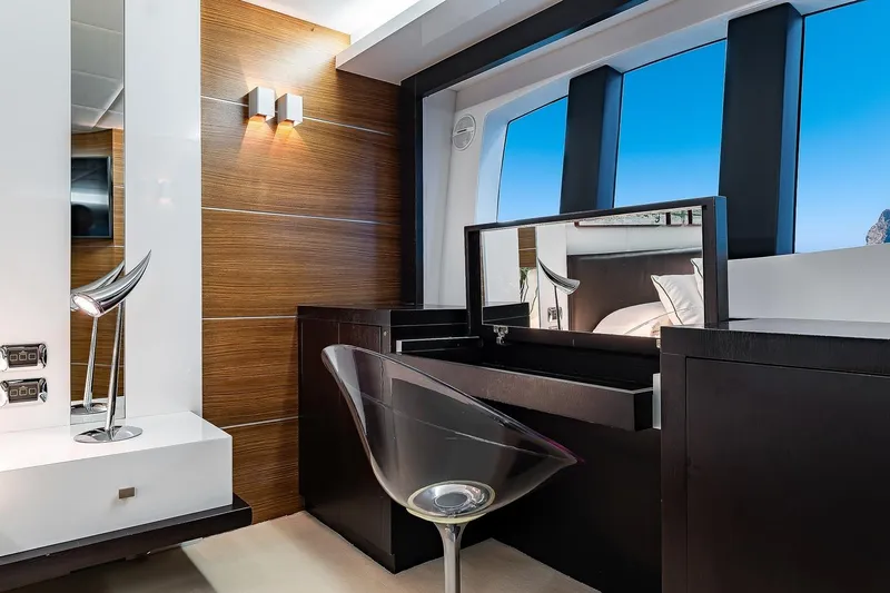  Yacht Photos Pics Luxurious interior of 2008 Astondoa 76 GLX yacht with modern furnishings and sleek design.