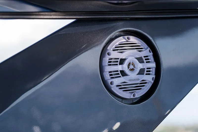  Yacht Photos Pics Kenwood speaker on 2008 Astondoa 76 GLX yacht, sleek design detail.