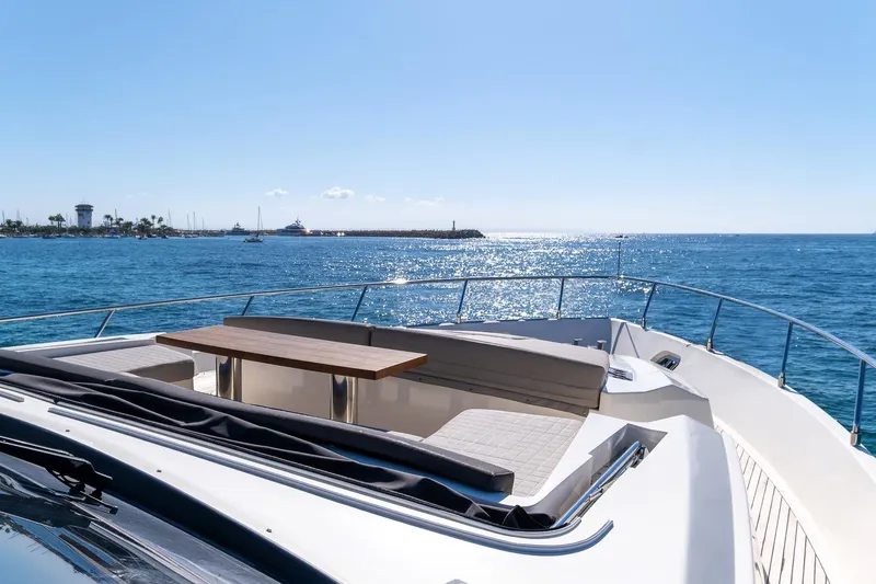  Yacht Photos Pics Luxury Astondoa 76 GLX yacht deck with ocean view, 2008 model.