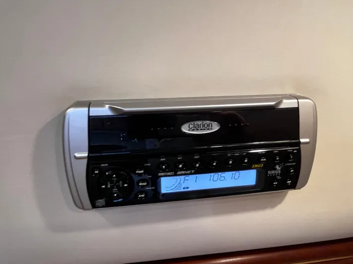 Christine Elizabeth Yacht Photos Pics Clarion marine stereo system in 2002 Rampage 38 Express boat.