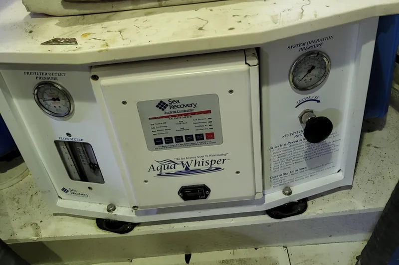 Savoy Yacht Photos Pics 1970 Chris-Craft Commander featuring Sea Recovery Aqua Whisper water system controls.