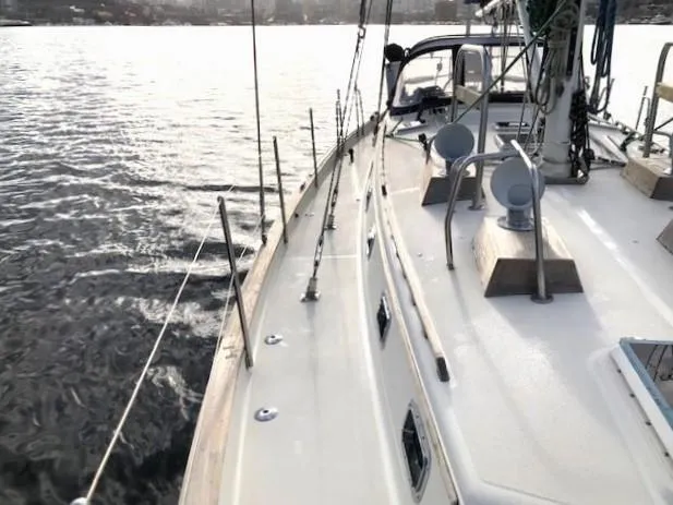 Scarlet B Yacht Photos Pics Starboard side deck aft view