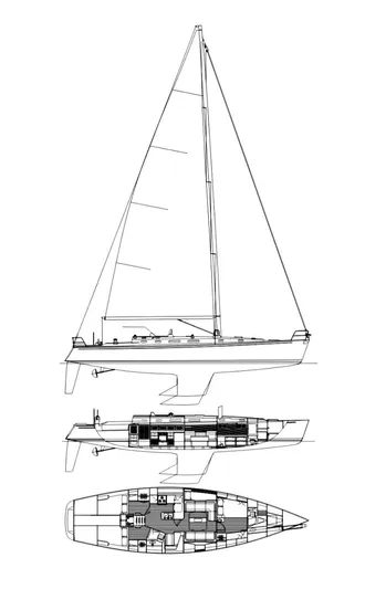 Sugar Yacht Photos Pics Line Drawing / Sail Plan & Hull