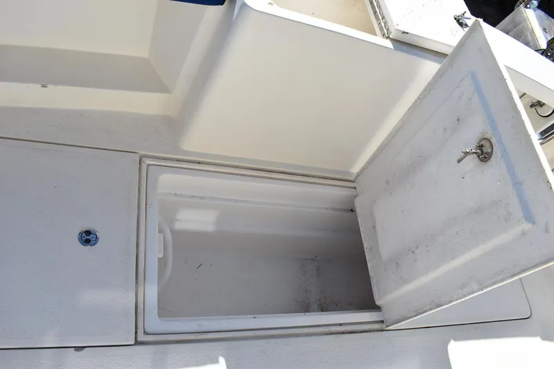  Yacht Photos Pics Open storage compartment on 2005 Egg Harbor 37 Sport Yacht deck.