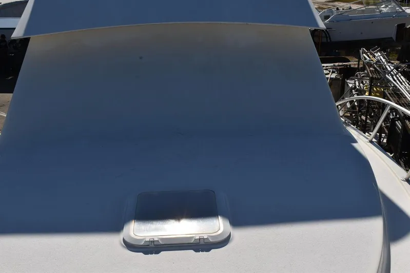  Yacht Photos Pics 2005 Egg Harbor 37 Sport Yacht deck view with hatch.