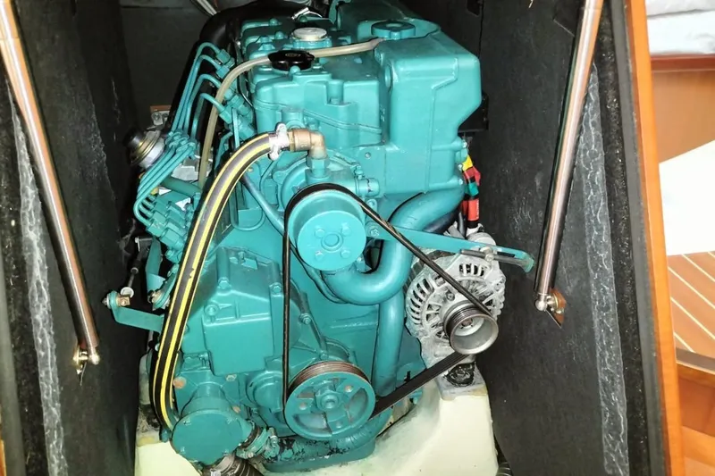  Yacht Photos Pics Engine compartment of 2007 Dufour 425 Grand Large sailboat.