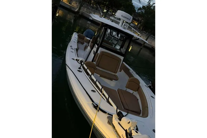  Yacht Photos Pics 2021 Sea Hunt Gamefish 30 Forward Seating boat docked at marina.