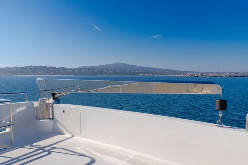 Harley G Yacht Photos Pics TransWorld 116' yacht deck with ocean view, 2014 model.