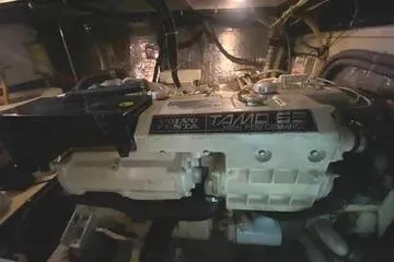 Thistle Do Nicely Yacht Photos Pics Engine of 1997 Navigator 4200 boat, featuring a TAMD 63 marine diesel engine.