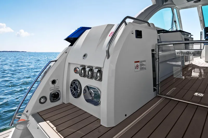 Lucca 2 Yacht Photos Pics 2025 Formula 380 Super Sport Crossover OB yacht deck with ocean view.