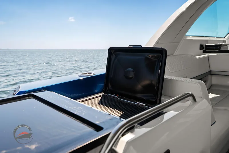 Lucca 2 Yacht Photos Pics 2025 Formula 380 Super Sport Crossover OB with onboard grill, ocean view.