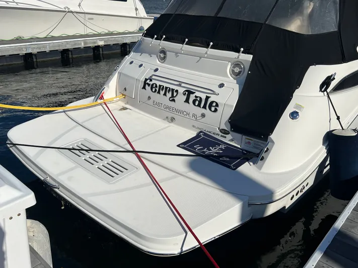  Yacht Photos Pics 2018 Sea Ray 350 Sundancer docked, named "Ferry Tale," East Greenwich, RI.