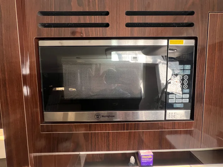  Yacht Photos Pics Westinghouse microwave in 2018 Sea Ray 350 Sundancer yacht kitchen.