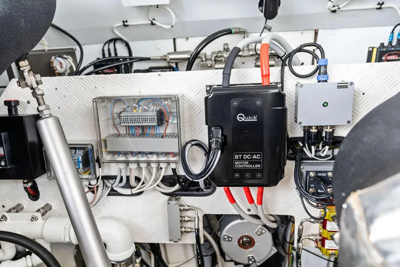 Mana Yacht Photos Pics Electrical system components inside a Maori m54 yacht, model year 2025.