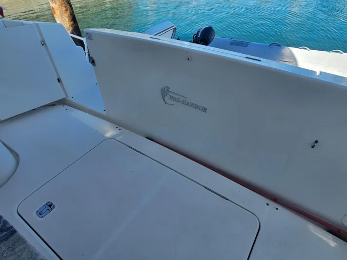 Captain's Quarters Yacht Photos Pics 2012 Silverton West Coast Edition boat deck with water view.