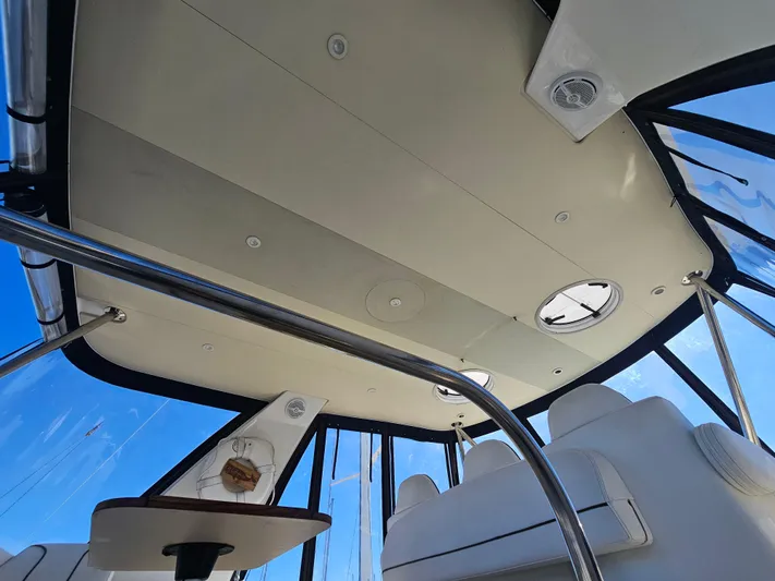 Captain's Quarters Yacht Photos Pics Interior view of 2012 Silverton West Coast Edition boat, featuring sleek design and modern amenities.