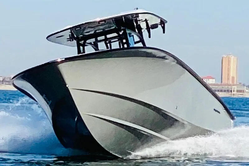 Yacht Photos Pics Manufacturer Provided Image: 2026 Cape Horn 39 T boat cruising on open water, showcasing sleek design and performance.