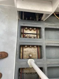 Blue Blazes Yacht Photos Pics Reichel/Pugh 50 yacht keel bolts and structure, 1992 model.