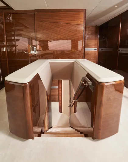  Yacht Photos Pics Staircase to Lower Accomodations