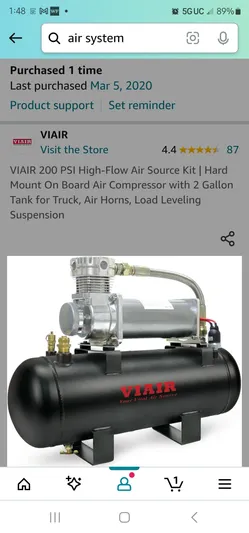  Yacht Photos Pics VIAIR 200 PSI air compressor kit with 2-gallon tank for trucks and air horns.