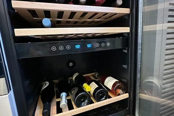  Yacht Photos Pics Wine cooler with digital display on Azimut 80 yacht, 2015 model.