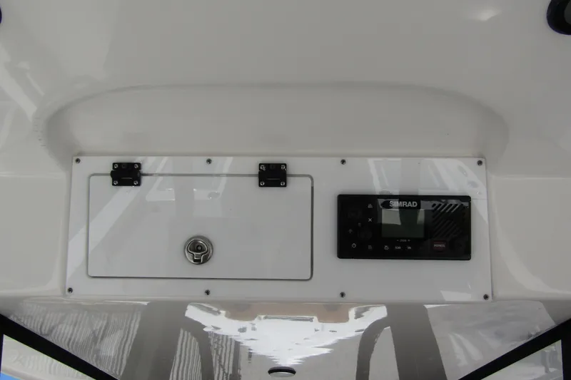  Yacht Photos Pics Control panel of 2025 Sea Pro 322 Offshore boat with Simrad display.