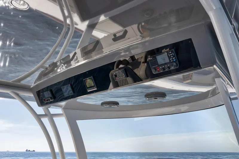  Yacht Photos Pics 2024 Valhalla Boatworks V-46 helm station with ocean view.