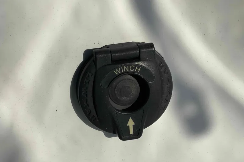 Snail'n Yacht Photos Pics Winch handle socket on 2010 Hunter 45 Center Cockpit sailboat deck.