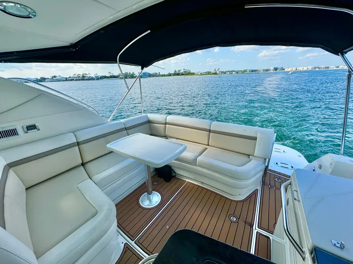  Yacht Photos Pics Luxurious 2013 Sea Ray 410 Sundancer yacht interior with scenic ocean view.
