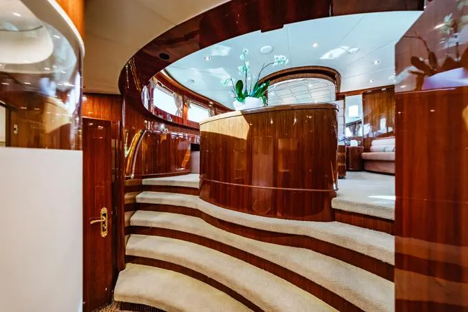 Southern Belle Yacht Photos Pics Waterfall Stairs