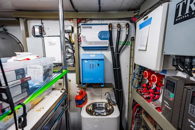 Southern Belle Yacht Photos Pics Forward of Port Engine