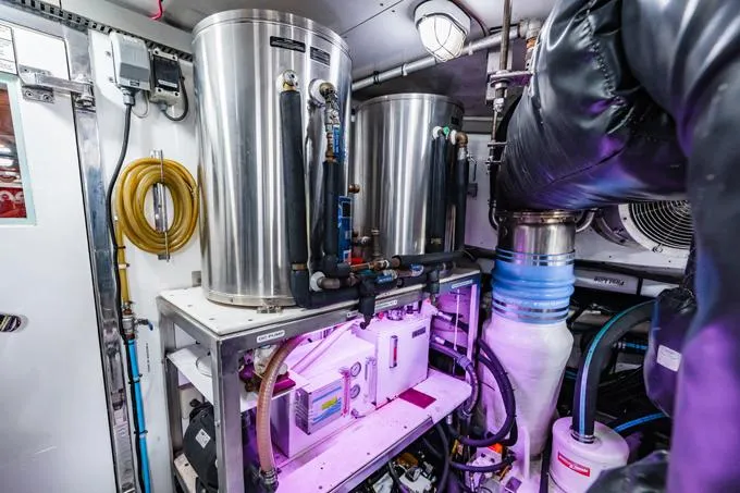 Southern Belle Yacht Photos Pics Aft of Port Engine