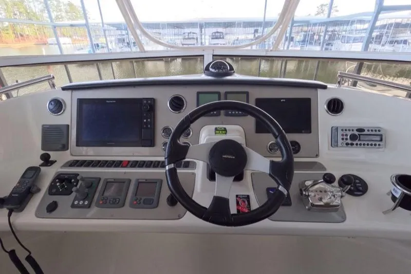 Long Hot Summer Day Yacht Photos Pics Helm close.JPG