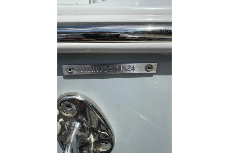  Yacht Photos Pics 2024 Sea Hunt Gamefish 27 Forward Seating boat identification plate.