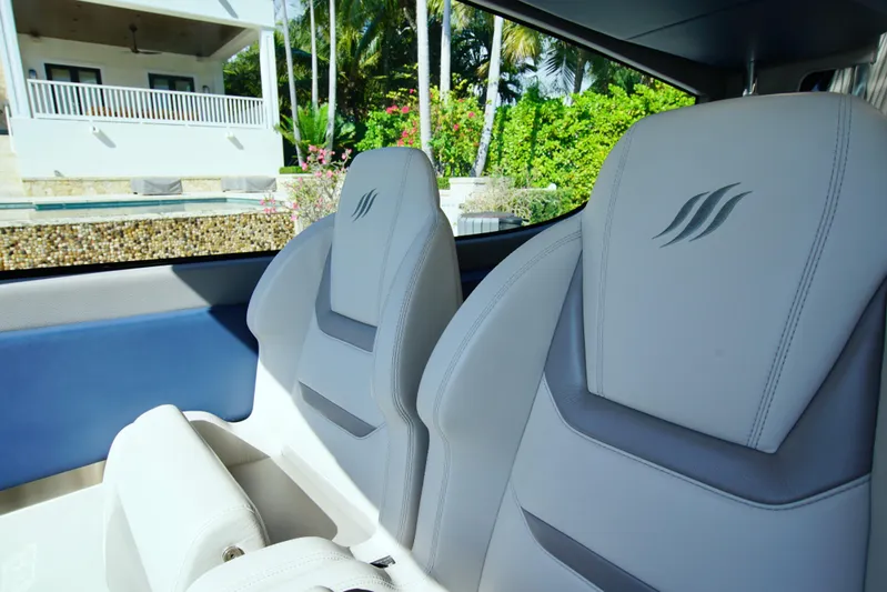  Yacht Photos Pics Luxurious interior of 2024 Uniesse HTC5P yacht with elegant seating.