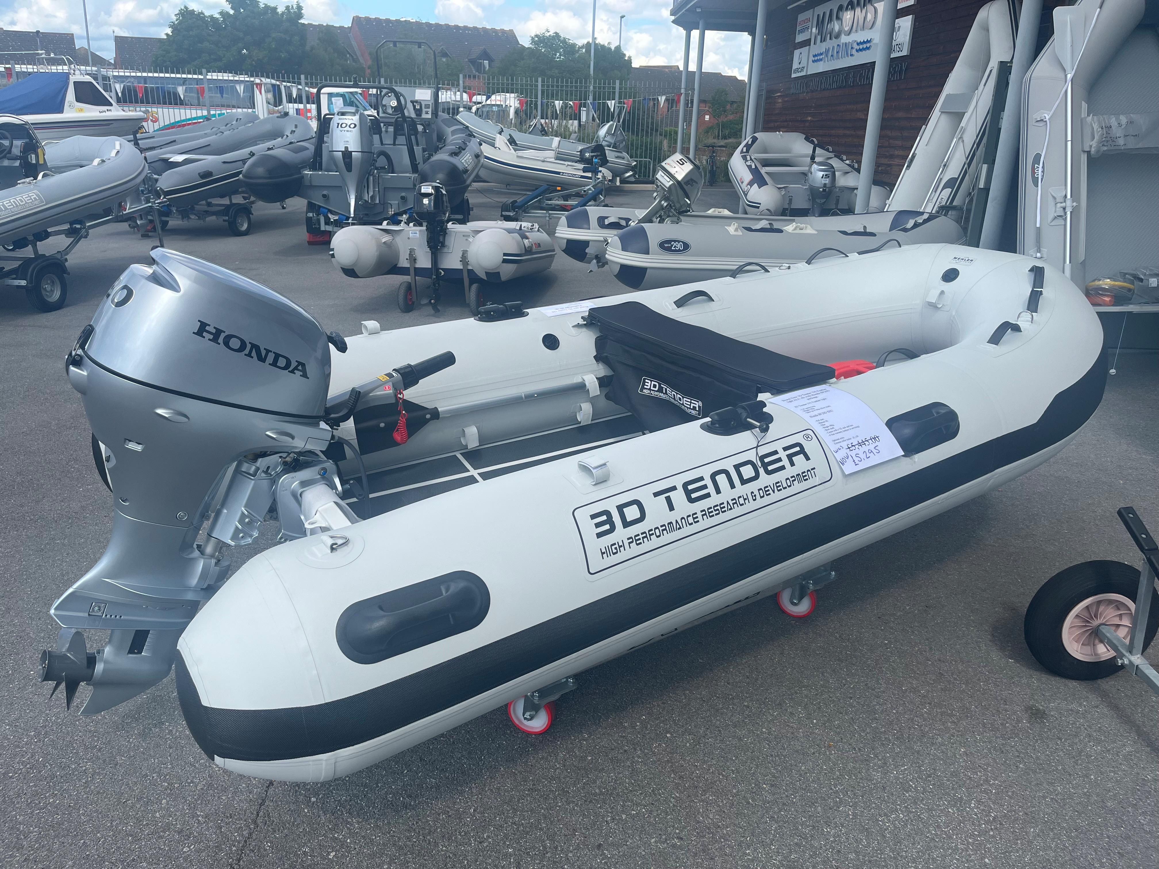 2023 3D Tender FD335 Alu RIB with Honda BF20 SHU- End Of Season Deal