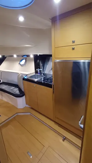 Jessica Yacht Photos Pics Interior of 2009 Sessa Marine Key Largo 36 yacht with modern kitchen amenities.