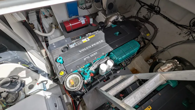 Best Life Yacht Photos Pics Engine room of 2019 Beneteau GT 46 with Volvo Penta IPS 600 engine.