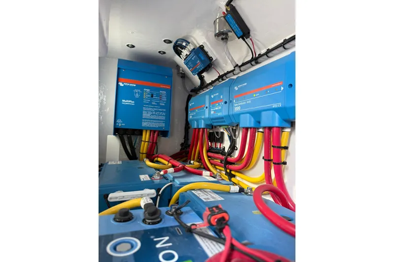  Yacht Photos Pics Electrical system of 2026 Mag Bay 43 CC boat with Victron Energy components.