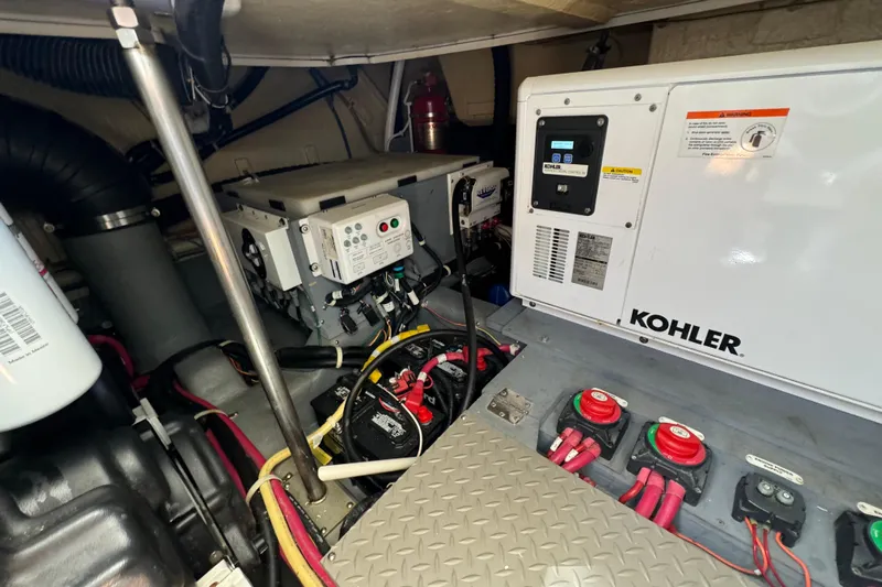  Yacht Photos Pics Engine room of 2017 Carver C40 Command Bridge with Kohler generator and electrical components.