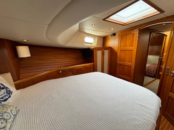 Hezitation Yacht Photos Pics Luxurious cabin interior of 2009 Grand Banks 45 Eastbay SX yacht.
