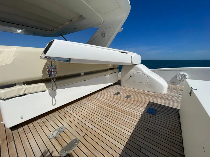 Emma Yacht Photos Pics Luxurious 2014 Azimut 70 yacht deck with sleek design and ocean view.