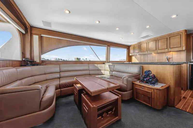 Cherin III Yacht Photos Pics Salon Couch with underseat storage