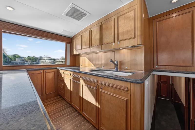 Cherin III Yacht Photos Pics Galley with range and microwave