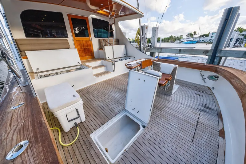 Cherin III Yacht Photos Pics Cockpit starboard side chipper in mezzanine&nbsp;