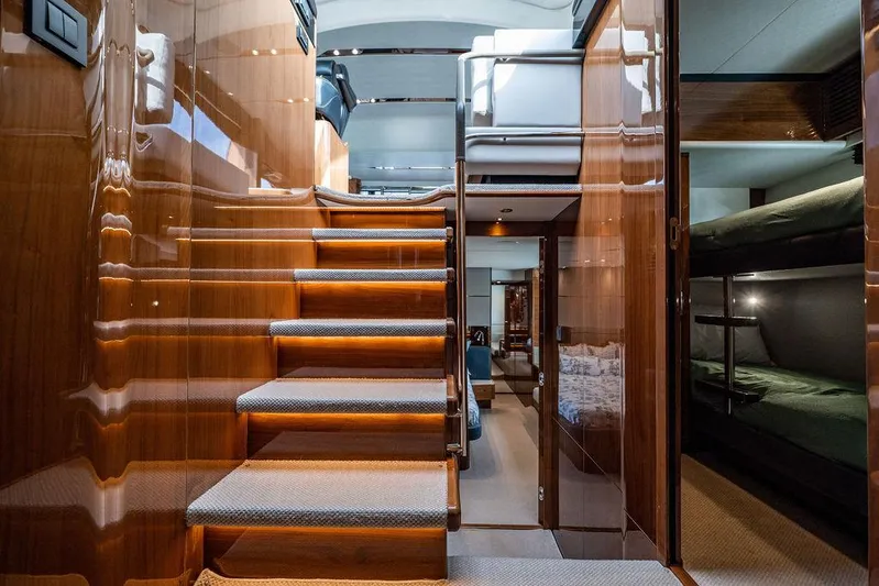 Never Say Never Again Yacht Photos Pics Princess 65 Never Say Never Again - Interior Companionway